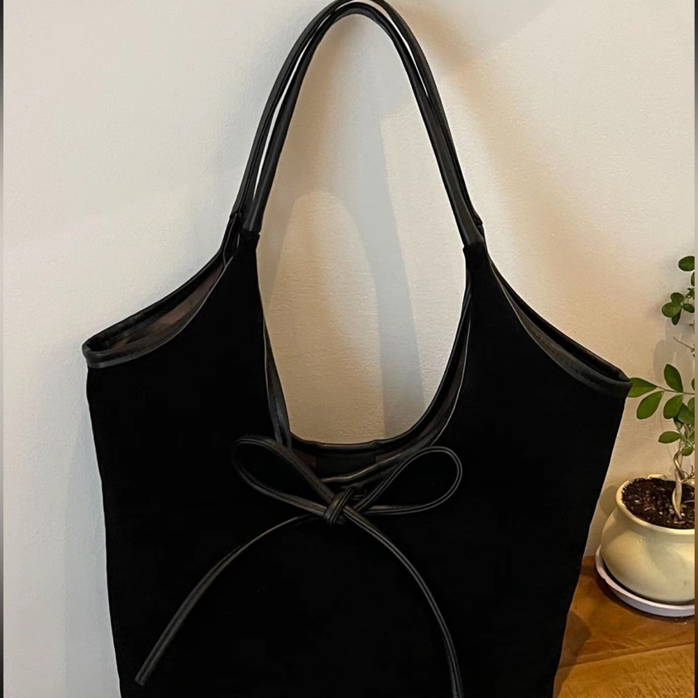 Amazon Brown Suede Tote Bag